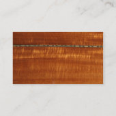 象眼細工の背景#2が付いている金木製の穀物 名刺 (裏面)