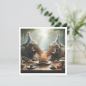 象祝の誕生日招待状 招待状 (スタンド正面)