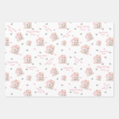 象秋1stバースデーガールパーソナライズされた名 ラッピングペーパーシート (正面)