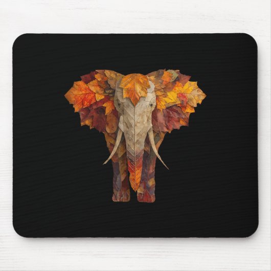 象紅葉芸術的動物芸術秋Ae マウスパッド (正面)
