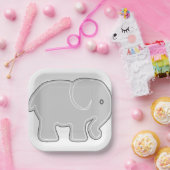 象紙プレート, 7"スクエア紙プレート ペーパープレート (パーティー)