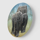 象素晴らしベビー子牛 ラージ壁時計 (傾斜)