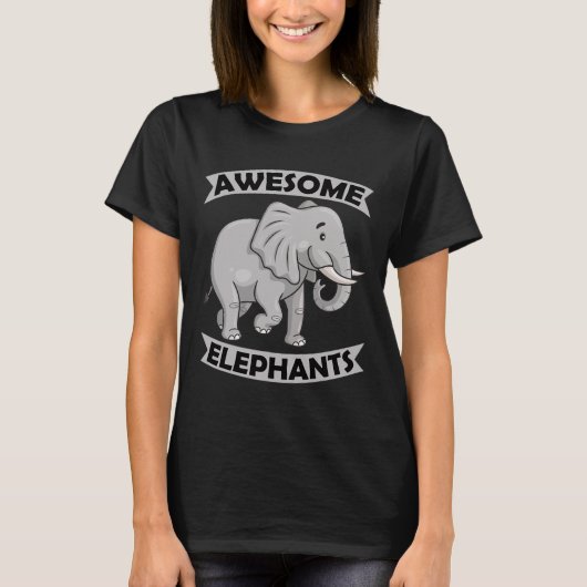 象素晴らし動物園サーカスおもしろいゾウ保護区 Tシャツ (正面)