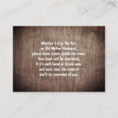 象素朴の娘が本の赤ちゃんシャワーを持ってくる エンクロージャーカード (裏面)