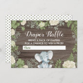 象素朴赤シャワー緑おむつラッフル エンクロージャーカード (正面/裏面)