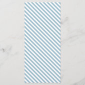 象航海の熊の水色ボート赤ちゃんシャワー メニュー (裏面)