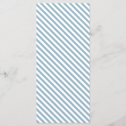 象航海の熊の水色ボート赤ちゃんシャワー メニュー (裏面)