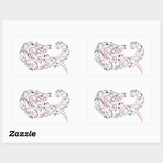 象華美 長方形シール (シート)