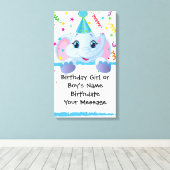 象誕生日メメント キャンバスプリント (インサイチュ (ウッドフロア))