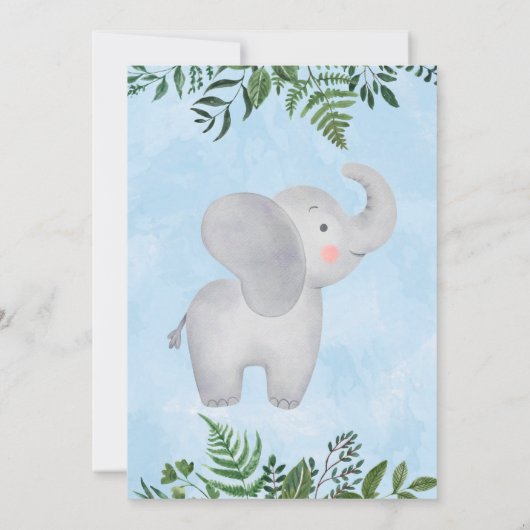 象誕生日招待状 招待状 (裏面)