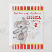 象誕生日 招待状 (正面)