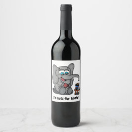 象読象：私は本に夢中だ ワインラベル