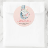 象赤面ピンククリームフローラ ラウンドシール (バッグ)