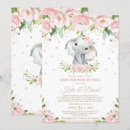 象赤面フローラバーチャルベビーシャワーbyメール 招待状