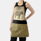 象金ゴールドと黒エレガント色 エプロン (インサイチュ)