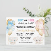 象金ゴールドグリッター気球の性別公表 招待状 (スタンド正面)