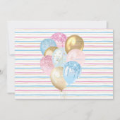 象金ゴールドグリッター気球の性別公表 招待状 (裏面)