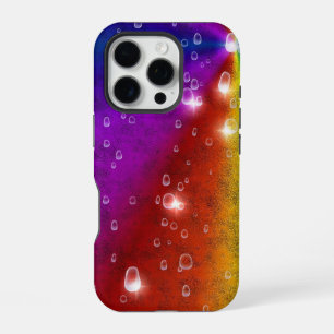 象革のオプティックに映る虹、雨滴 iPhone 16 PROケース
