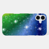 象革レザーオプティックと雨滴の虹 iPhoneケース (裏面横)