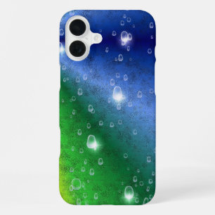 象革レザーオプティックと雨滴の虹 iPhone 16 PLUSケース