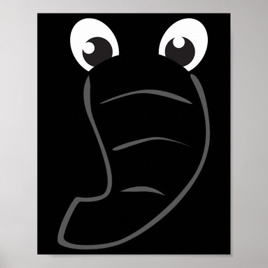 象顔かわいい子供ハロウィーン仮装動物G ポスター (正面)