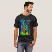 象顔ポップ・アートのアート Tシャツ (正面フル)