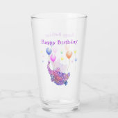 象飛んでいる誕生日ガおもしろいラス タンブラーグラス (裏面)