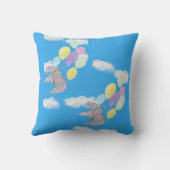 象飛んでいる象 クッション (裏面)