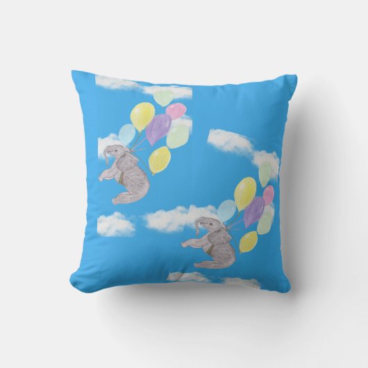 象飛んでいる象 クッション (正面)