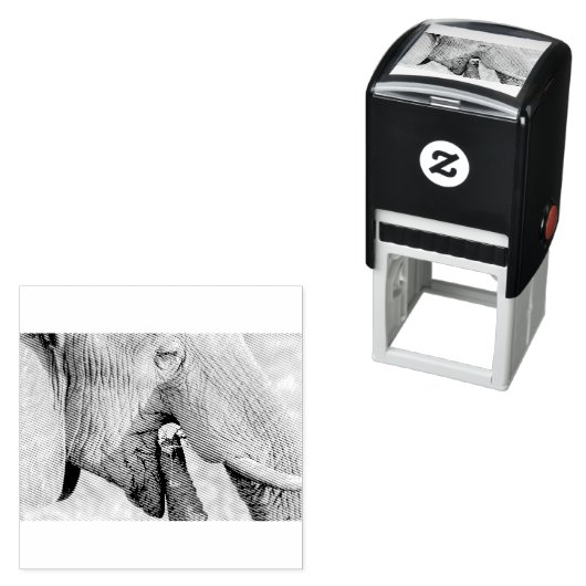 象食べ物を与えの セルフインキングスタンプ (インサイチュ)