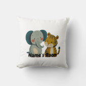 象魅力的と虎の仲間の子供用の部屋 クッション (正面)