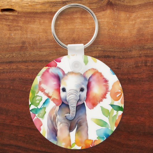 象鮮やかの水色 キーホルダー (正面)