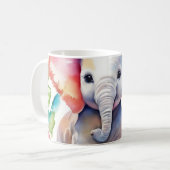 象鮮やかの水色 コーヒーマグカップ (正面左)