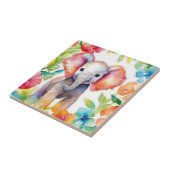 象鮮やかの水色 タイル (側面)