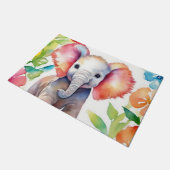 象鮮やかの水色 ドアマット (アングル)