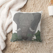 象、アフリカ動物 クッション (ブランケット)