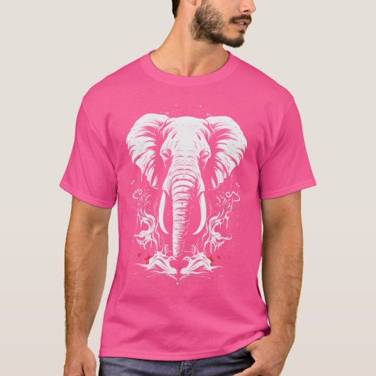 象 アフリカ 動物 モチーフ 野生動物 アニマル ガール Tシャツ (正面)