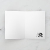 象(インディアンスタンプスタイル)誕生日カード カード (内部)