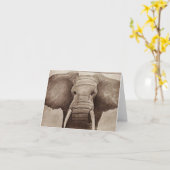 象 カード (黄色い花)