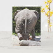 象 カード (黄色い花)