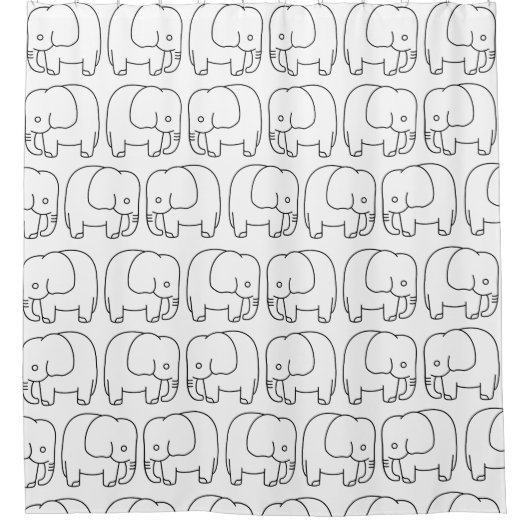 象 シャワーカーテン (正面)