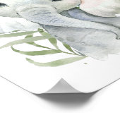 象, ジャングルの動物, サファリの動物, ヤシの葉 ポスター (角)