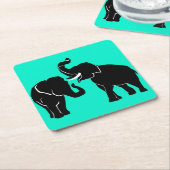 象 スクエアペーパーコースター (アングル)