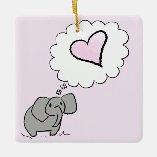 象 セラミックオーナメント (正面)