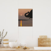 象、チトワン国立公園、ネパール ポスター (キッチン)