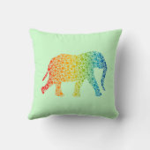 象（ドット付き） クッション (裏面)