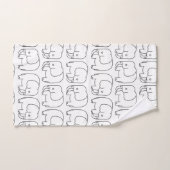 象 バスタオルセット (ハンドタオル)