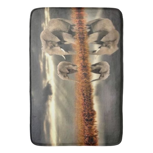 象 バスマット (正面縦)