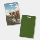 象 バッジ (Front & Back)