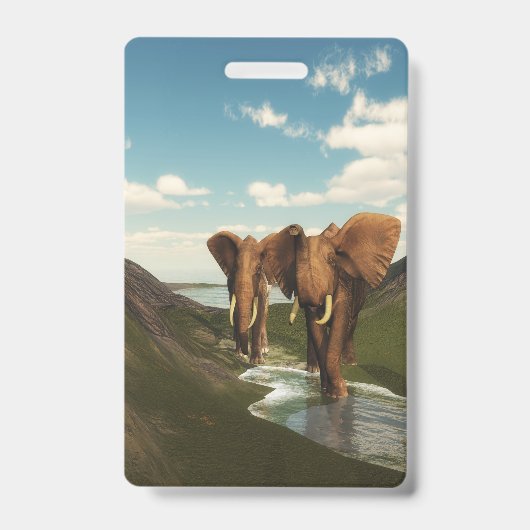 象 バッジ (Front)